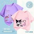 thumbnail image 6 of 2Pcs Kawaii My Melody Kuromi Sanrio Children Clothes T-Shirt Anime Casual Summer Cloth Kid Girl Boy Short Sleeve Tops Kid Gift, 6 of 10