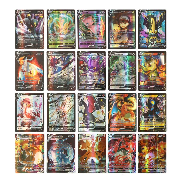 100 Uds Pokemon Flash Rainbow Cards Ehuebsd juego de cartas comerciales