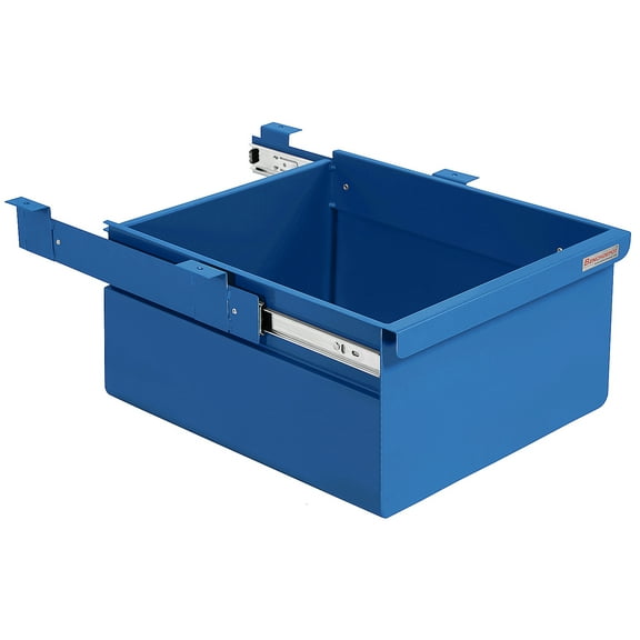 Steel Drawer 8" High with Full Ball Bearing Suspension - 2"High x 14.5" Wide x 17" Length - Blue