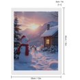 thumbnail image 2 of Diamond Art Kit for Adults, Snowman Cabin Sunset Winter Scene Diamond Painting for Adults Beginners, 5D DIY Diamond Art Painting Kits, Colorful Diamond Painting Craft for Home Decor 12x16, 2 of 7