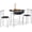 Black, variant on WSWJY 3 Piece Dining Set, Small Kitchen Table Set for 2, Breakfast Table Set, Kitchen Wooden Table with 2 Chairs for Small Space/Dining Room/Apartment, Metal Frame, Wine Rack, Beige