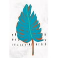 thumbnail image 2 of Isabelle Z 11x14 White Modern Wood Framed Museum Art Print Titled - Blue Tropical Leaf I, 2 of 4