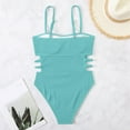 thumbnail image 6 of Afdoent Women One Piece Swimsuits Womens Summer Large Beach Solid Color Bikini Swimsuit Fashion Swimsuit 2026 Summer Swimwear, 6 of 9
