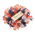 thumbnail image 4 of Patriotic Day Wreath, Vibrant Color Flag Pattern Flag Wreath Versatile With Hemp Rope For Fireplace, 4 of 8