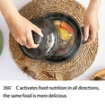 thumbnail image 4 of Ceramic Hot Pot Earthenware Clay Pot Earthen Pot Non Stick Retro Flowers Pattern Round Stewpot Soup Pot Casserole Cooking Pot for Kitchen Cookware, 4 of 10