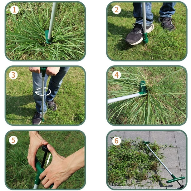 Weed Puller Stand Up Weeder Hand Tool Long Handle Garden Weeding