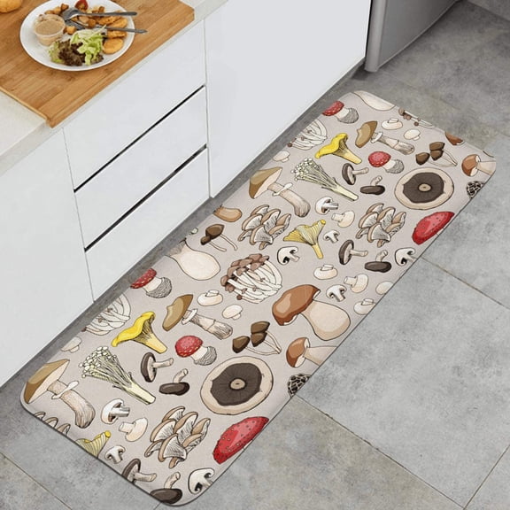 Vegetable Mushroom Kitchen Floor Mat Dry Fast Rug Doormats Outdoor Indoor Printted Floormat