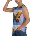 thumbnail image 3 of Easygdp Oil Painting Beautiful Butterfly Men's Breathable Tank Tops Sleeveless Sporty T Shirts for Basketball, Mountaineering, Bodybuilding -Large, 3 of 8