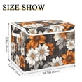 thumbnail image 5 of Yayeee Collapsible Cube Storage Bin with Lid Fabric Closet Decorative Basket with Handles, Black Plaid Floral, 5 of 7