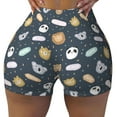 thumbnail image 2 of Haiem Cartoon Animals No Front Seam Biker Shorts for Women Yoga Workout Gym Bike Shorts with Tummy Control Moisture-Wicking-Small, 2 of 9