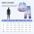 thumbnail image 4 of Susaid Lavender Fields Under Blue Sky Print Men's Long Sleeve Pajama Set, Two-Piece Button-Down Loungewear PJs Set, Comfortable Sleepwear for Relaxation-Large, 4 of 7