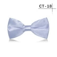 thumbnail image 4 of Bow Ties Bowties Pre-tied Shape Clip on Bowtie Solid for kids, baby boys, toddler any age bow ties ,fits most 4-8 year olds, approximate size is 4" by 2"Sapphire Blue + Navy Blue + Light Purple, 4 of 4