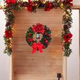 thumbnail image 5 of 2024 Large Christmas Wreaths For Front Door Artificial Lighted Christmas Wreath With Bow Ribbon Red Christmas Front Door Wreath With Christmas Christmas, 5 of 9