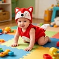 thumbnail image 3 of RUINIXCW Baby Animal Sleeveless Fox/Frog Romper with Hat Halloween Cosplsy, 3 of 9