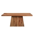 thumbnail image 2 of Taran Designs Warren 75" Solid Wood Pedestal Dining Table in Brown, 2 of 6
