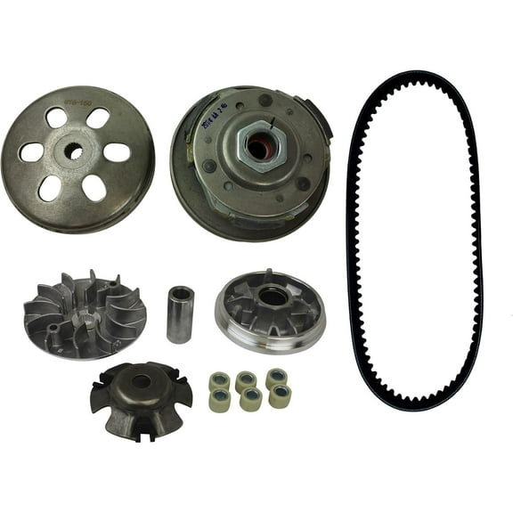 150cc 125cc GY6 Clutch Variator Drive Assembly Belt Kit for Scooter Moped Go Kart ATV UTV TaoTao Roketa SunL Ice Bear Vitacci 152QMI 157QMJ Transmission Rebuild Belt 835-20-30 Long Case
