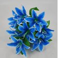 thumbnail image 1 of Un único ramo artificial de orquídeas serpiente de 10 cabezas y lirios - un accesorio de decoración for salón de boda, flor artificial, flor de seda., 1 of 2