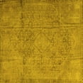 thumbnail image 1 of Ahgly Company Machine Washable Indoor Square Persian Yellow Traditional Area Rugs, 8' Square, 1 of 4