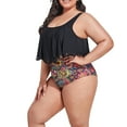thumbnail image 3 of TOPIO Women Swimsuit Plus Size Swimsuit High Waisted Two Piece Flounce Bikini Swimwear, 3 of 5