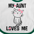 thumbnail image 4 of Inktastic My Aunt Loves Me Kitty Girls Baby Bib, 4 of 4