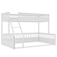 thumbnail image 6 of Twin XL Over Queen Floor Bunk Bed, 2-in-1 Wooden Bunk Bed Frame with Ladder & Guardrail, Convertible to 2 Separated Beds for Teens Bedroom, Easy Assembly, White, 6 of 9