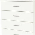 thumbnail image 3 of Pemberly Row Contemporary Plastic 5-Drawer Chest in Pure White, 3 of 4