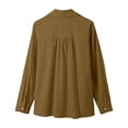 thumbnail image 5 of SRZYMJ Womens Button Down Lace Shirts Cotton Dress Shirts Oxford Shirts Long Sleeve Work Blouses Collared Tops Tunics with Pocket, 5 of 5