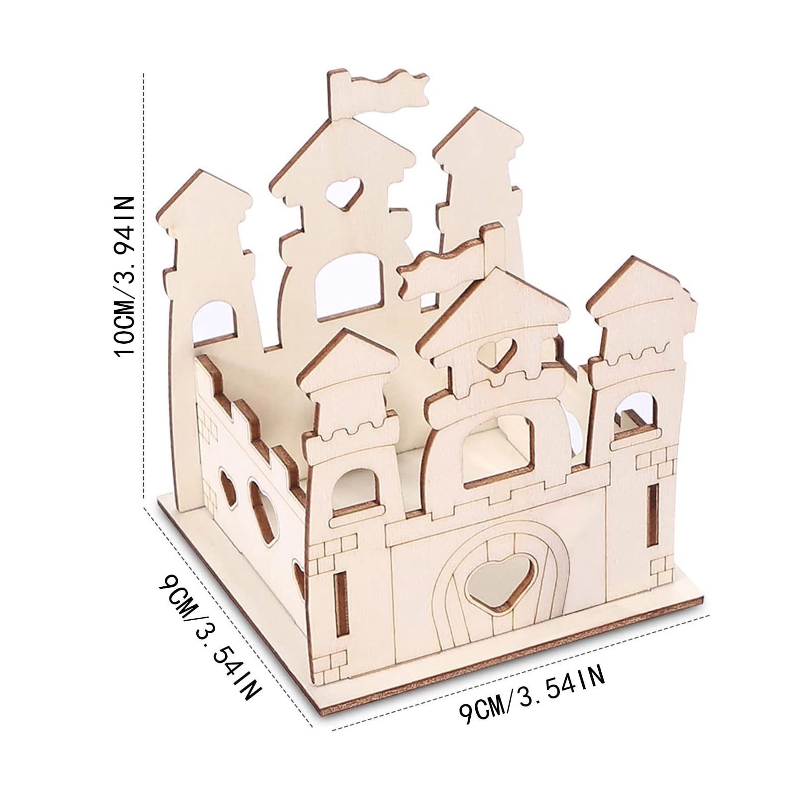 12 Sets DIY Wooden Princess Castle Craft Bulk Donate Pack for Kids, Cardboard Castle with 12 Acrylic Paints & Brushes, Ideal for Girls Birthday Party Church Christmas Donation