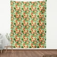thumbnail image 3 of Ambesonne Tropical Fabric by the Yard Upholstery, Exotic Flowers Pattern, 2 Yards, Red Pale Yellow Green, 3 of 4