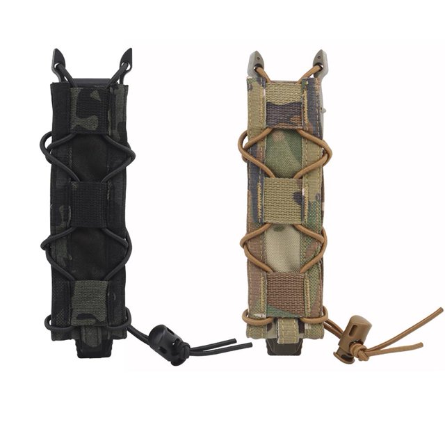 Camuflaje Molle Magazine Pouch para MP5/MP7 Pistol Airsoft Single Bag (CP)