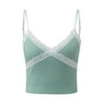 thumbnail image 7 of Sngxgn Women's Camisole Tank Top V Neck Camisole Summer Casual Sleeveless Blouse Basic Tank Shirt(Green,M), 7 of 7