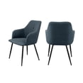 thumbnail image 4 of Pemberly Row Upholstered Metal Dining Arm Chair - Indigo Blue, 4 of 5