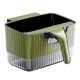 thumbnail image 2 of Cubo de basura de cocina montado en pared con raspador, bote de residuos sin perforación, cubo de compost compacto e impermeable para encimera de cocina o montaje en pared, capacidad de 4 litros, 2 of 7