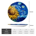 thumbnail image 2 of Wukai Whimsical Sunflowers Night Sky Print Decorative Plate for Display,Bone China Decorative Plate, Ceramic Dinner Plate with Stand, Vertical Ceramic Plate-7in, 2 of 6