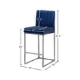 thumbnail image 3 of Meridian Furniture Giselle 26"H Velvet Counter Stool in Navy, 3 of 5