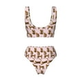 thumbnail image 5 of Daiia Leopard Print Women's Bikini Set Two Piece Swimsuit High Waisted Bikini Adjustable Straps Bikini Perfect for Beach, Pool, and Summer Vacation-Medium, 5 of 9