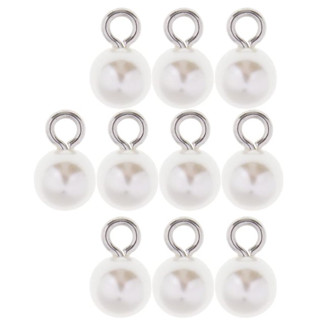 simhoa 10pcs Ball Pendants Hanging Charms for DIY Jewelry Making 8mm