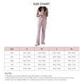 thumbnail image 5 of Ensemble Pyjama Femme Col Rond Manches Courtes Imprimé Motif Élastique Ceinture Pyjamas de Nuit Rose L, 5 of 5