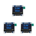thumbnail image 2 of Langgg Display Modules LCD Displays I2C/IIC Port 4 Pin Self-lighting OLED Board Displayed Fitting Self Luminous LED Screens Blue 3Set, 2 of 6