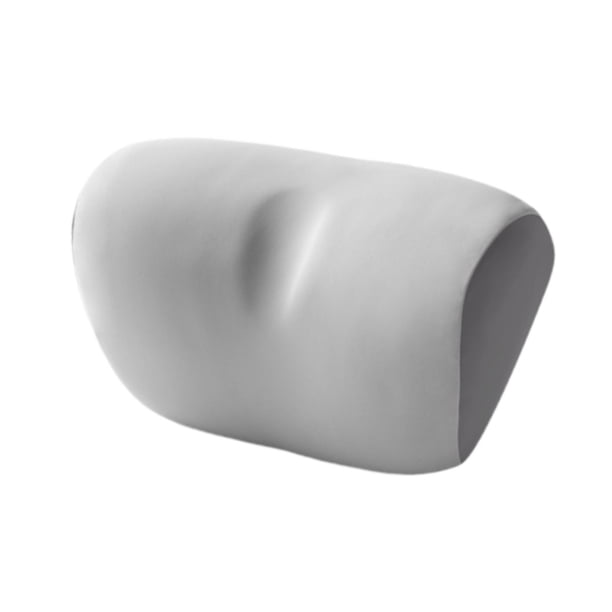 Almohada cervical ergonómica para coche con correa ajustable y suave para el reposacabezas. Gris