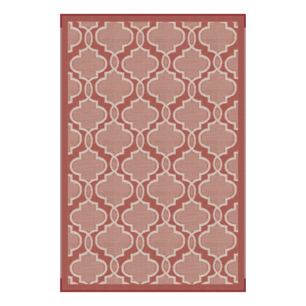 Lippert Components Patio Mat 2021028008 9 Foot Length x 6 Foot Width; Terracotta; Polypropylene; Reversible Fabric; UV/Mold/Mildew Resistant; Without Grommets/Stakes