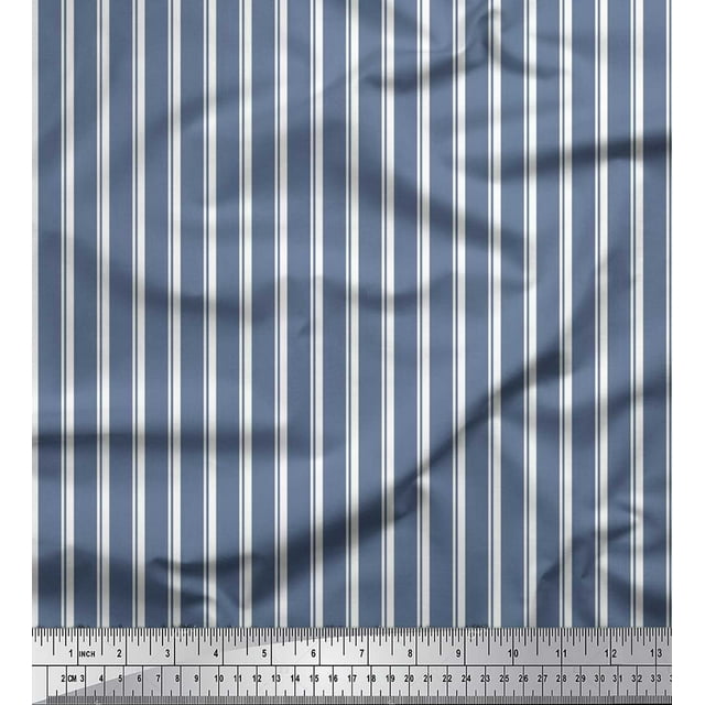 Soimoi Modal Satin Fabric Striped Stripe Fabric Prints by Yard 42 Inch Wide