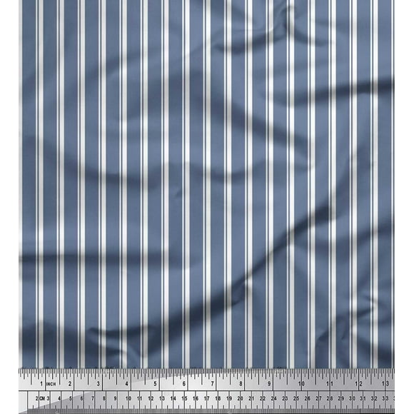 Soimoi Modal Satin Fabric Striped Stripe Fabric Prints by Yard 42 Inch Wide