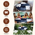 thumbnail image 6 of Blue White Round Tablecloth 55-60 Inch Round Fitted Table Cloth with Elastic Edge, Abstract Graffiti Graffiti Art Paint Waterproof Table Cover Protector for Outdoor Picnic Party Dining, 6 of 6
