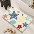 thumbnail image 4 of BZPIZ Cute Ocean Bathroom Rugs, Non Slip Super Absorbent Beach Bathroom Rug Quick Dry Bath Mat for Shower Floor, Kitchen Decor, 4 of 6