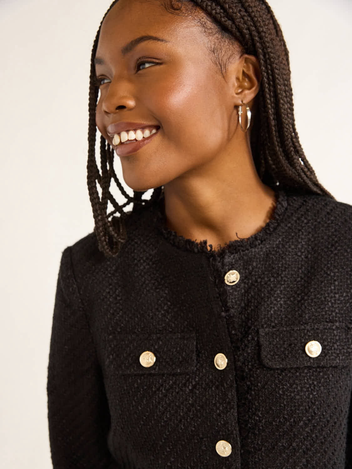 Free Assembly Women’s and Women's Plus Tweed Jacket, Sizes XS-4X