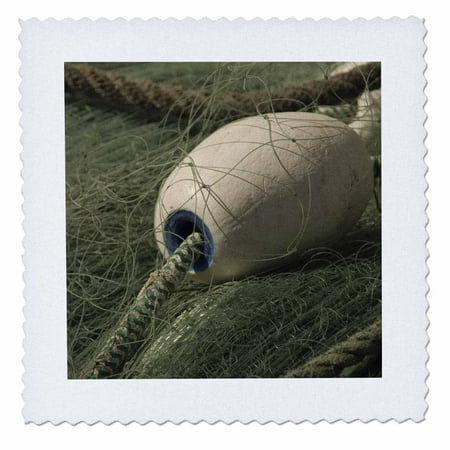 3dRose Fishing Net, Buoys, Gooseberry Point, Bellingham, WA - US48 RSC0081 - Roddy Scheer - Quilt Square, 10 by