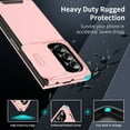 thumbnail image 3 of Decase for Samsung Galaxy Z Fold 7 5G 2025 Case with Slide Lens Cover, Rugged Hard PC + TPU Bumper Hybrid Cover ,Military Grade Shockproof Hard PC Phone Case for Samsung Z Fold 7 5G,Pink, 3 of 7