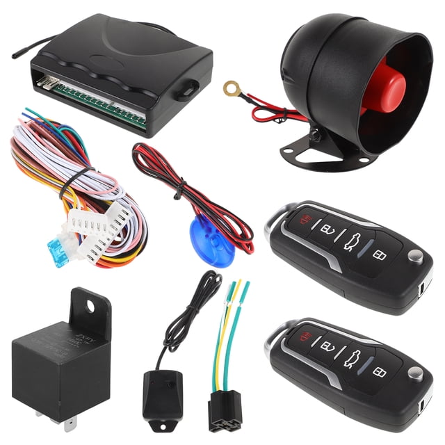 1 juego de sistema de alarma de seguridad para coche, arranque remoto universal, cierre centralizado, sistema antirrobo, alarma de coche de fácil instalación para una mayor seguridad del vehículo