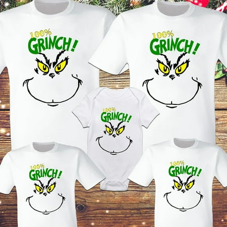 

Family Grinch Tshirts Modern Family Outfit Family Tees Shirt Oversized Tops Gift for Family Print Short Sleeve